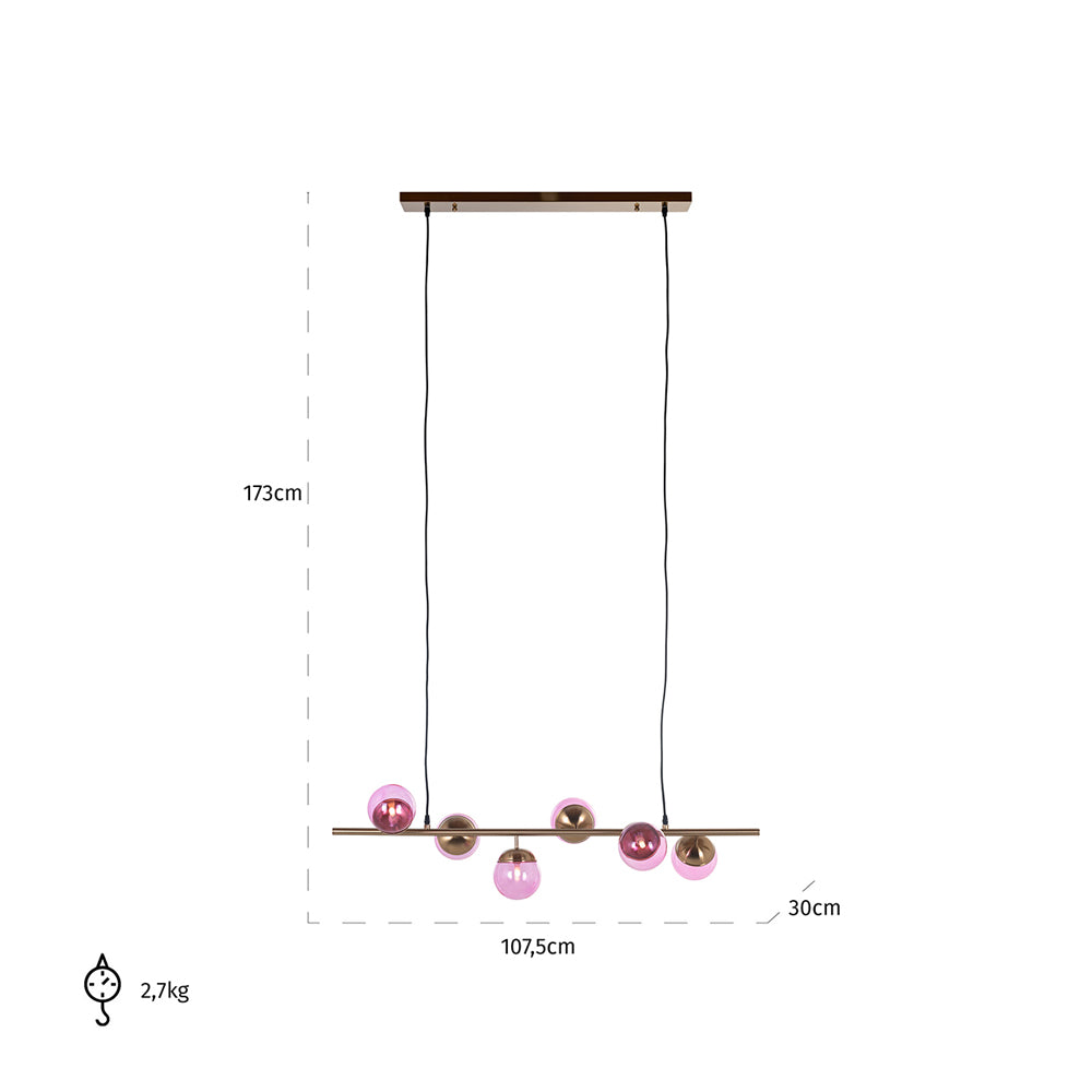 Product photograph of Richmond Bente Hanging Lamp In Pink from Olivia's.