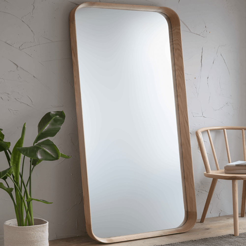 Product photograph of Garden Trading Hambledon Leaning Mirror Oak from Olivia's