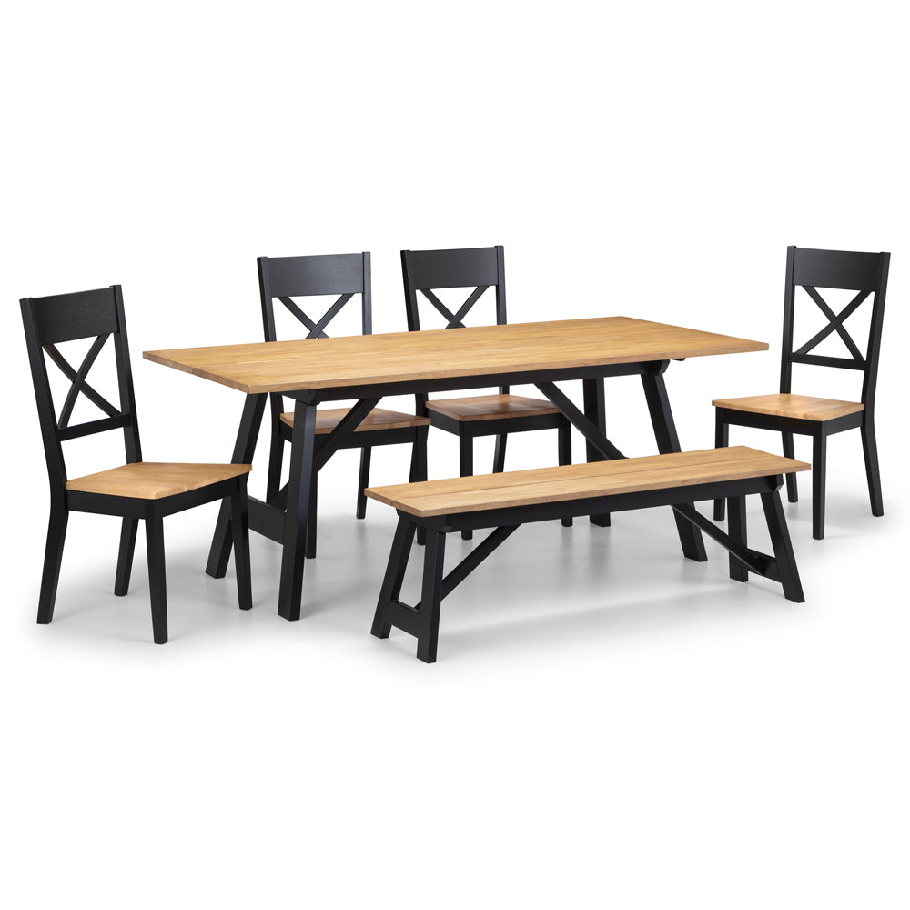Olivias Hoxton Dining Table In Black Oak