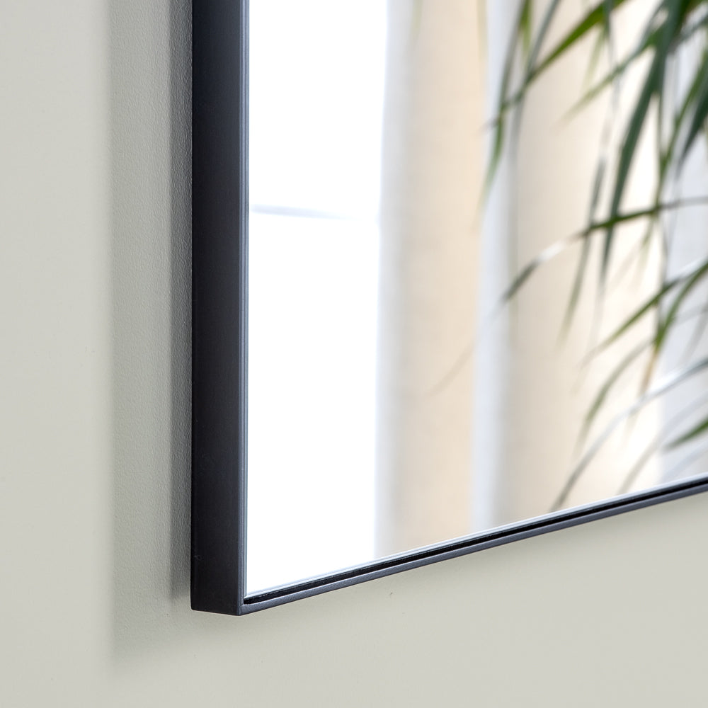 Product photograph of Olivia S Hesse Wall Mirror In Black from Olivia's.