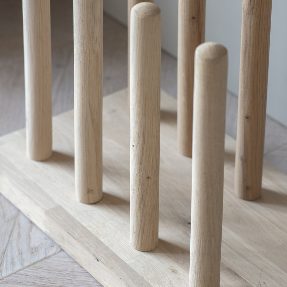 Product photograph of Garden Trading Hambledon Welly Stand In Oak from Olivia's.
