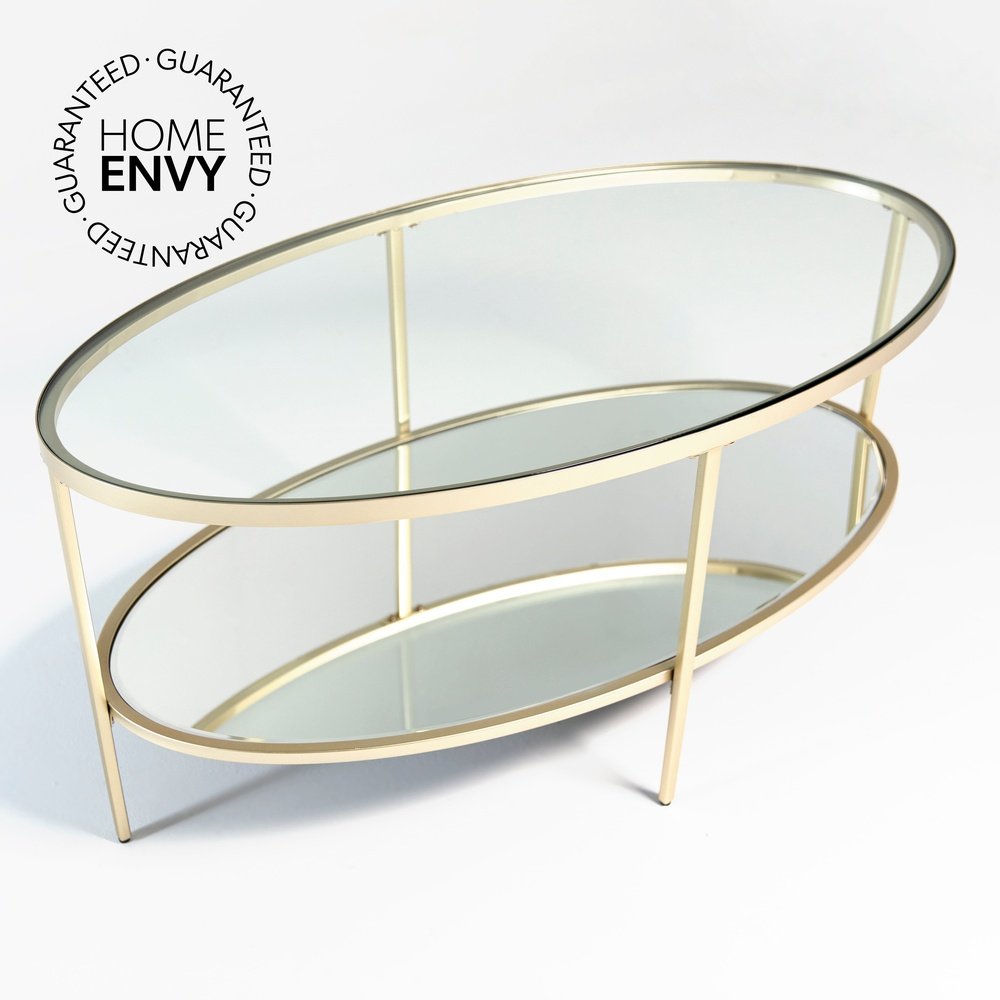 Product photograph of Gallery Interiors Hudson Coffee Table In Champagne from Olivia's.