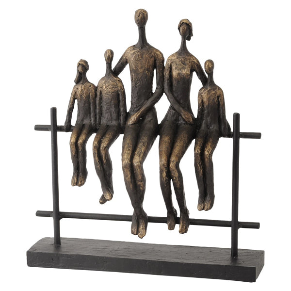 Libra Duxford Bench Family Of Five Sculpture