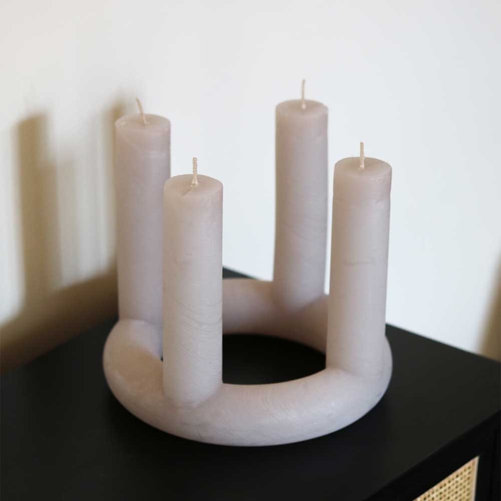 Product photograph of Broste Copenhagen Lucia Candle Rainy Day from Olivia's.
