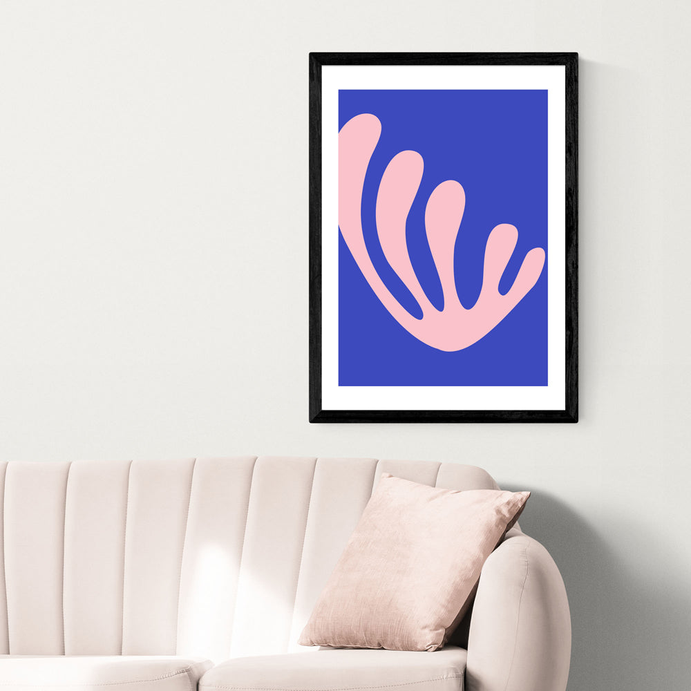 Product photograph of Abstract Flower I By Inoui - A2 Black Framed Art Print from Olivia's.