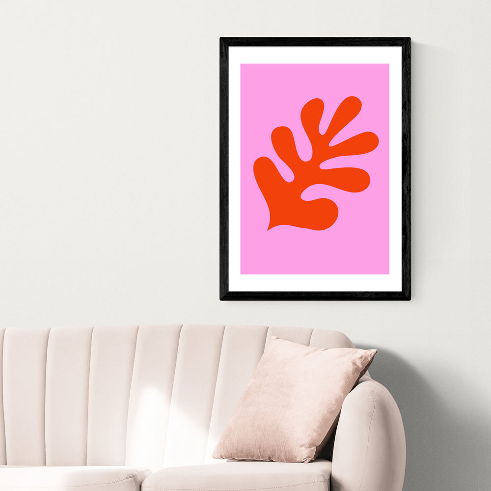 Product photograph of Abstract Flower Ii By Inoui - A2 Black Framed Art Print from Olivia's.