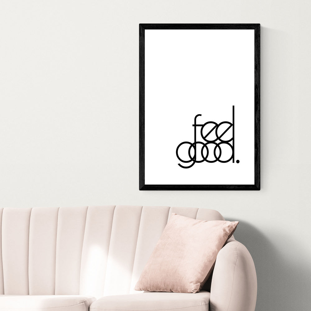 Product photograph of Feel Good By Inoui By Inoui - A2 Black Framed Art Print from Olivia's.