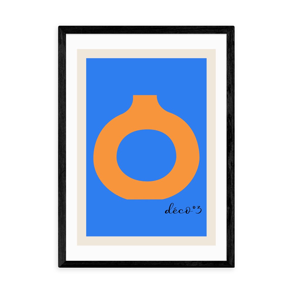 Product photograph of Modern Vase Deco Iii By Inoui - A3 Black Framed Art Print from Olivia's