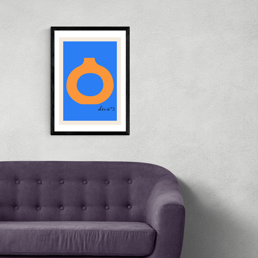 Product photograph of Modern Vase Deco Iii By Inoui - A3 Black Framed Art Print from Olivia's.