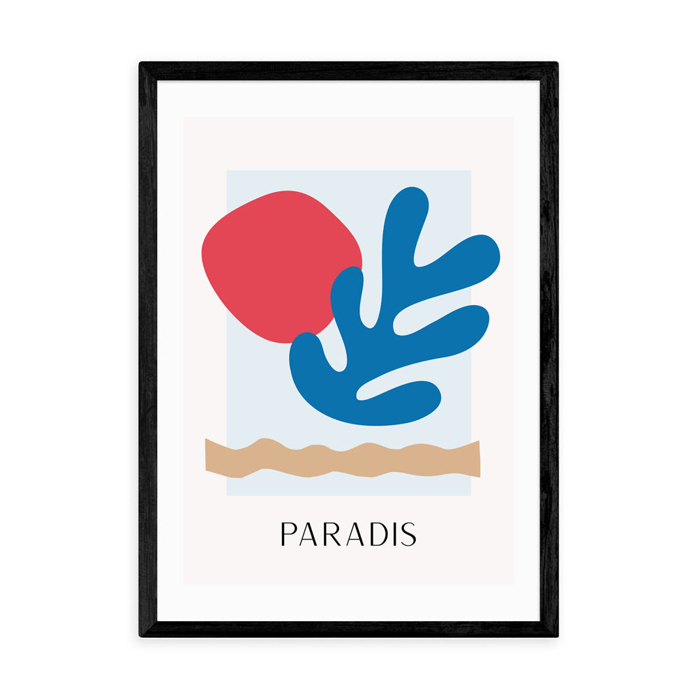 Product photograph of Paradis By Inoui - A3 Black Framed Art Print from Olivia's