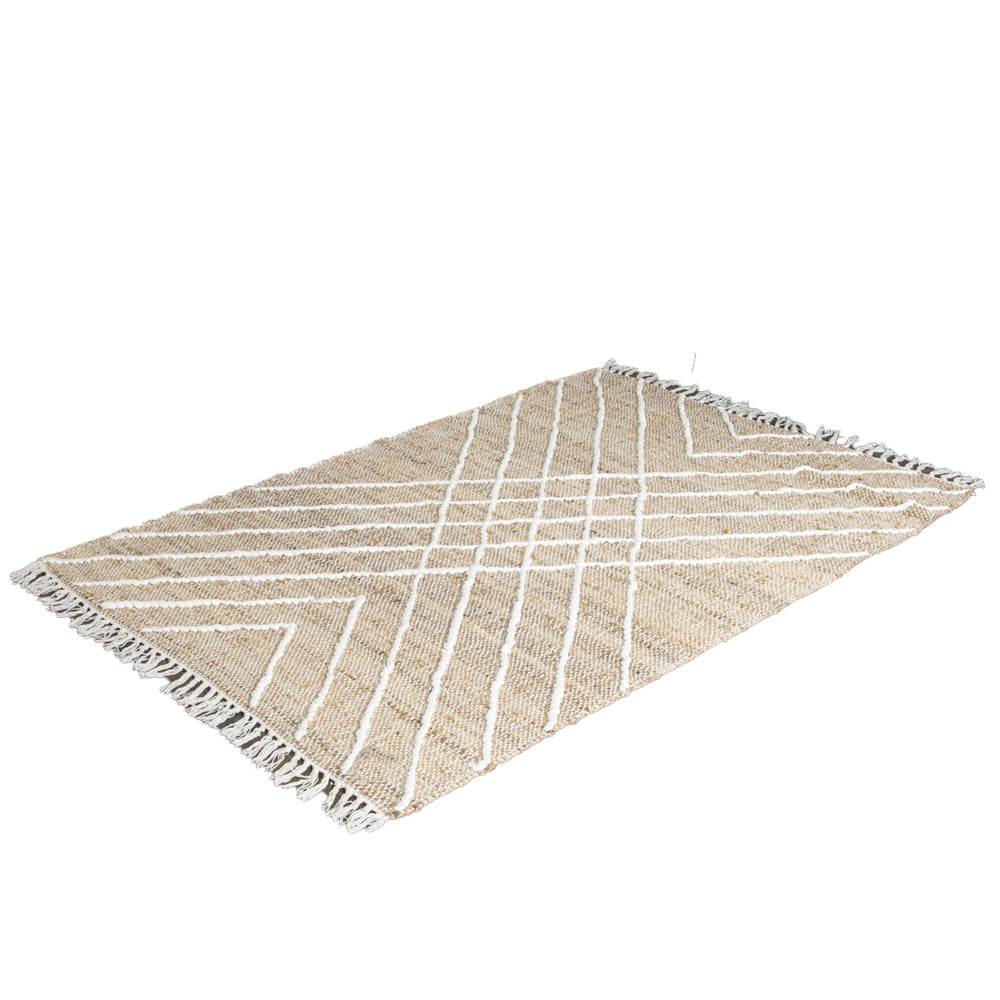 Product photograph of Native Home Cross Textured Jute Rug 120 X 180 Cm from Olivia's.