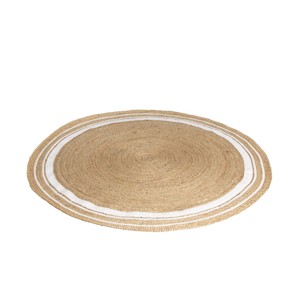 Product photograph of Native Home Striped Round Jute Rug 150 Cm from Olivia's.