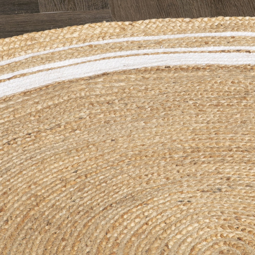 Product photograph of Native Home Striped Round Jute Rug 150 Cm from Olivia's.