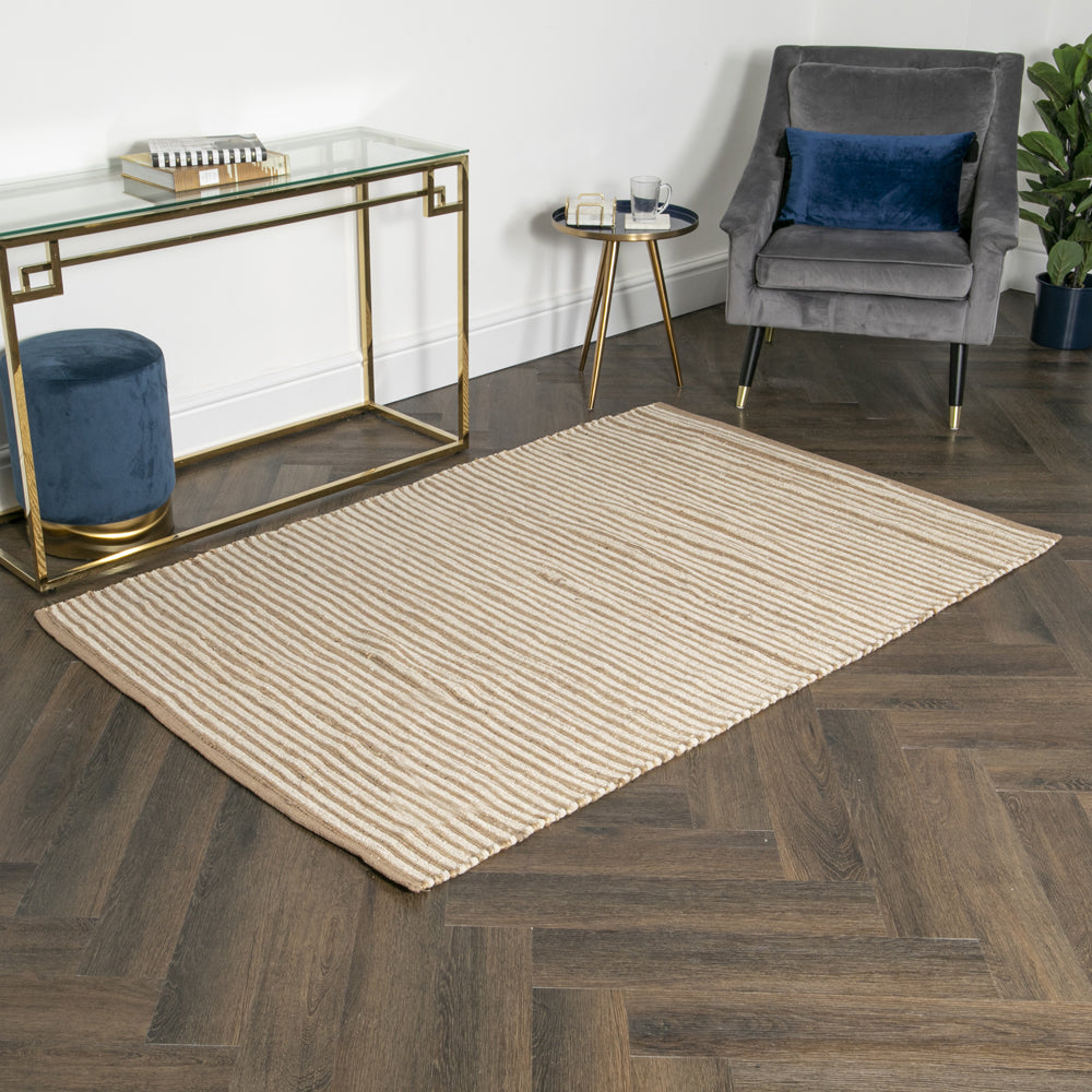 Product photograph of Native Home Striped Wool Jute Rug 120 X 180 Cm from Olivia's