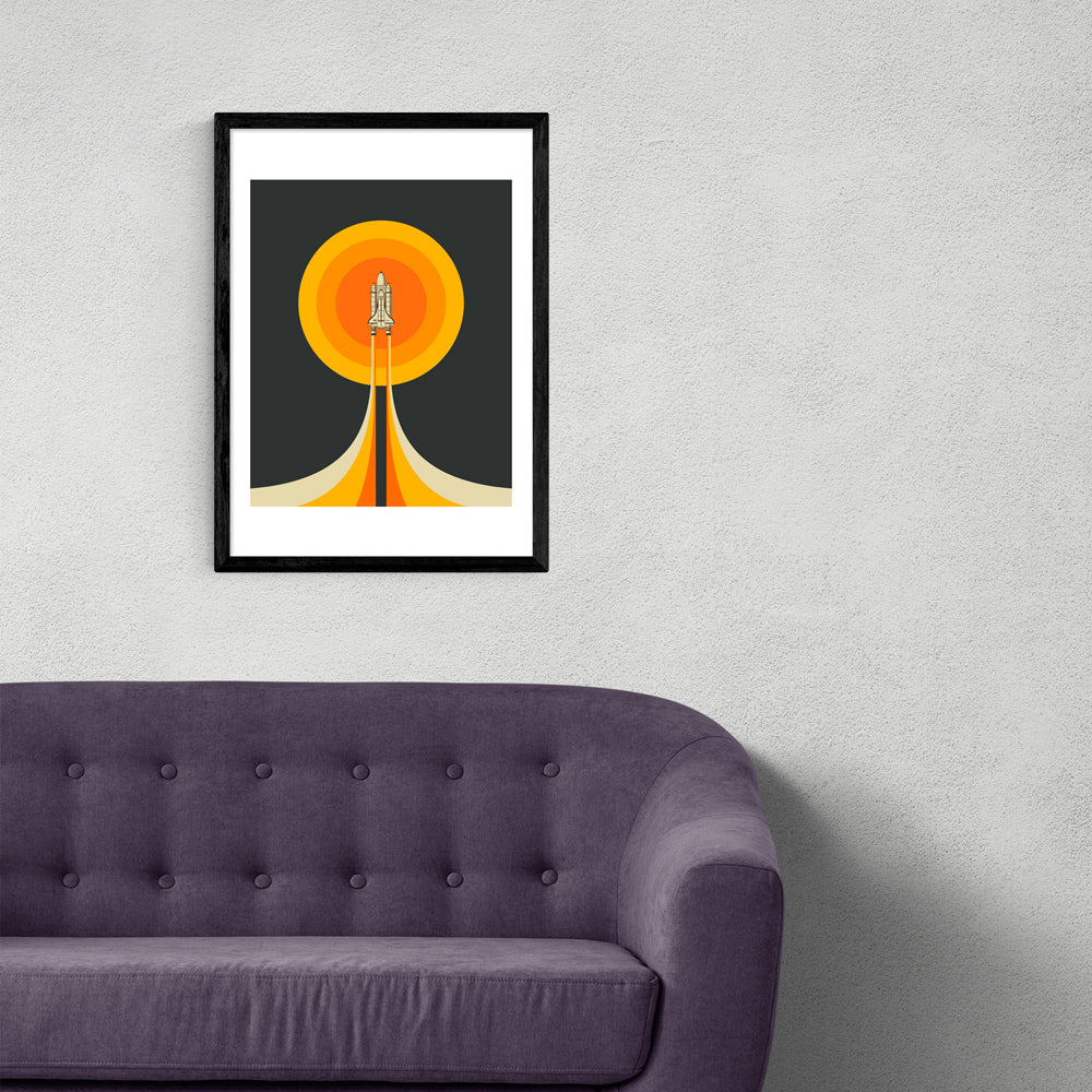 Product photograph of Upward By Jazzberry Blue - A3 Black Framed Art Print from Olivia's