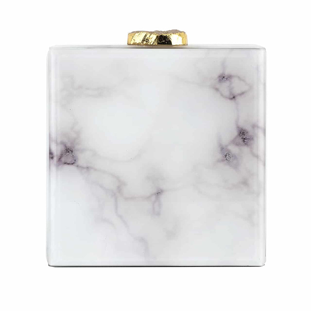 Product photograph of Richmond Bayou White Jewellery Box from Olivia's.