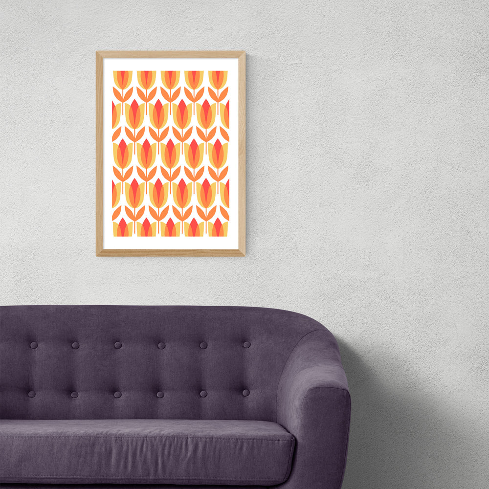 Product photograph of Tulip By Julie Lavender By Julie Lavender - A3 Oak Framed Art Print from Olivia's.