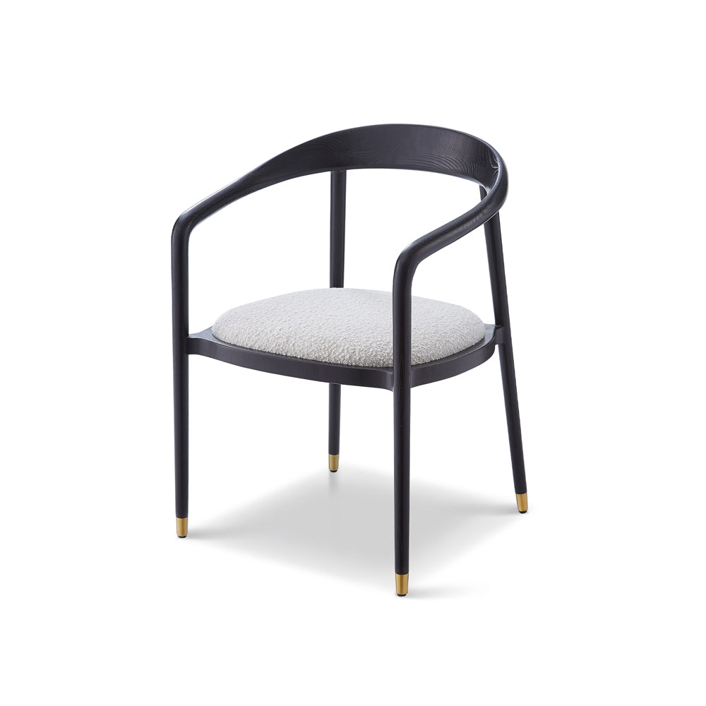 Product photograph of Liang Eimil Fluid Dining Chair Boucle Sand from Olivia's
