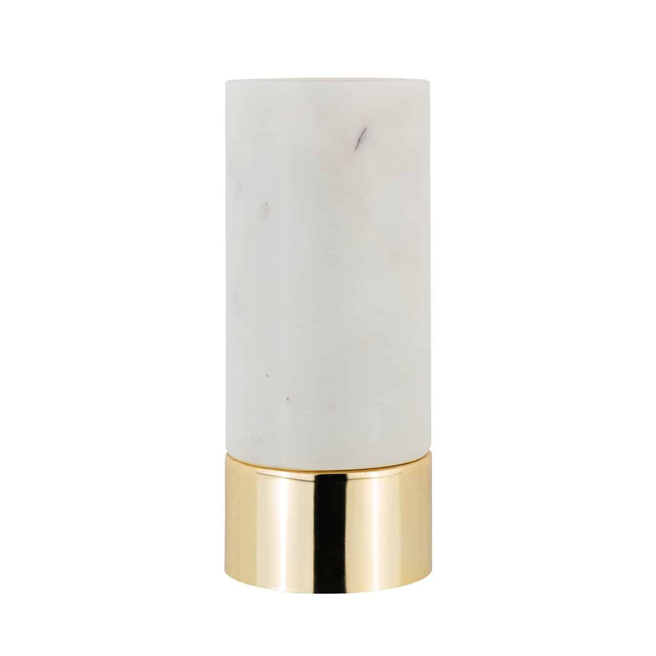 Product photograph of Richmond Jenyd Candle Holder In White Marble from Olivia's