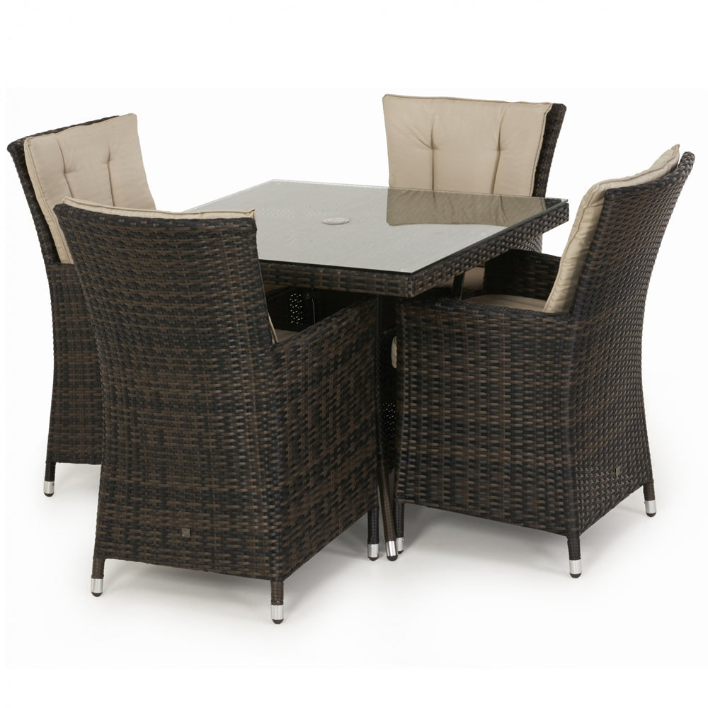 Product photograph of Maze La 4 Seat Bistro Set Brown from Olivia's.