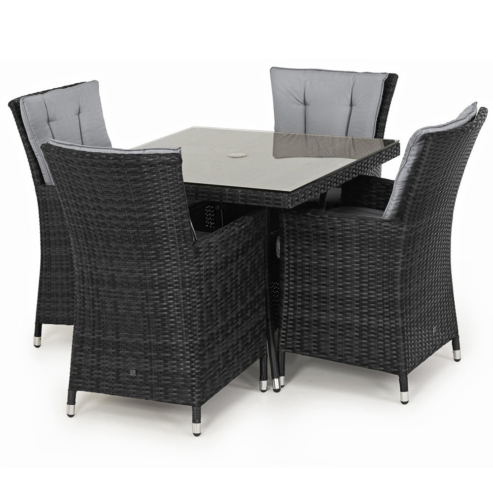 Product photograph of Maze La 4 Seat Bistro Set Grey from Olivia's.