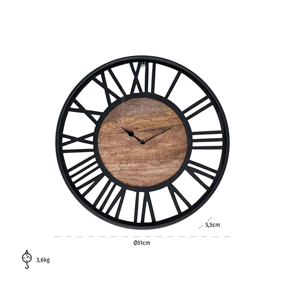 Product photograph of Richmond Scott Black Wall Clock from Olivia's.