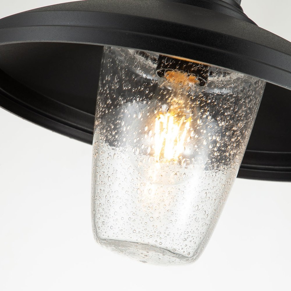 Product photograph of Kichler Allenbury 1 Light Outdoor Pendant In Textured Black from Olivia's.
