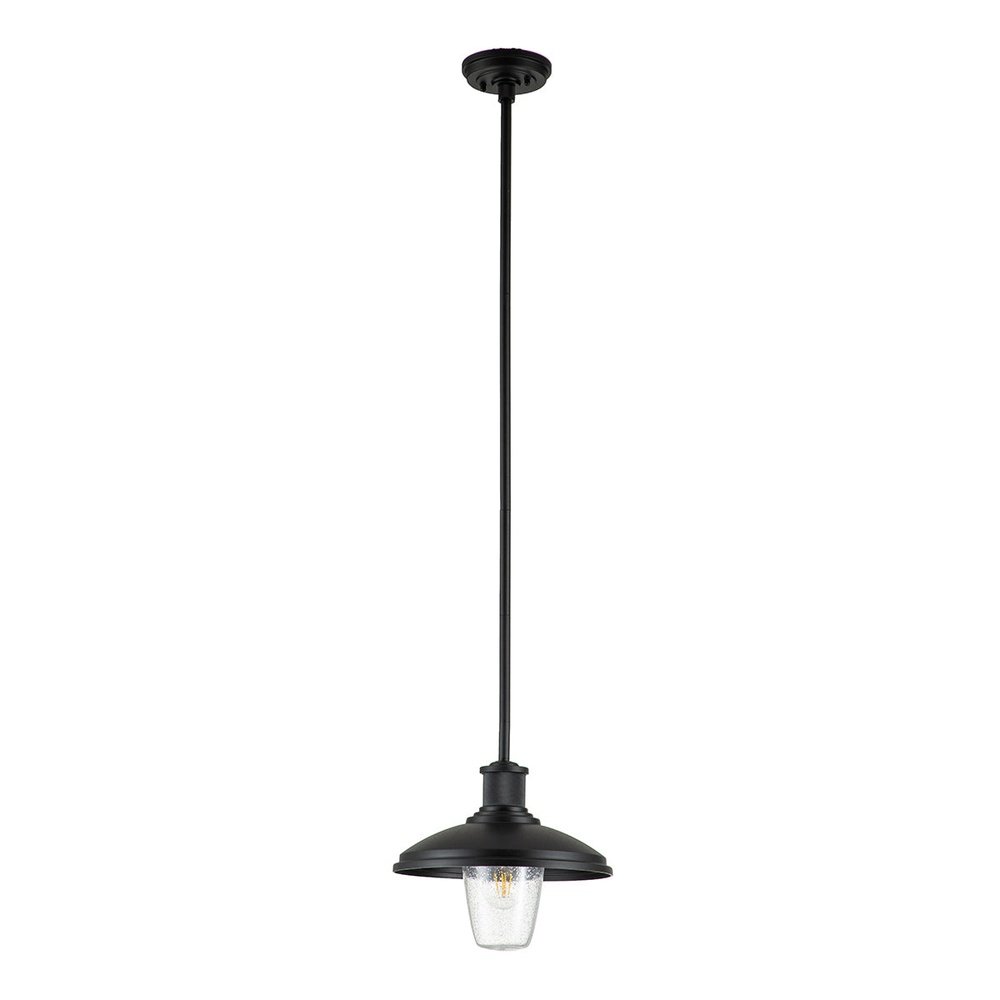 Product photograph of Kichler Allenbury 1 Light Outdoor Pendant In Textured Black from Olivia's.