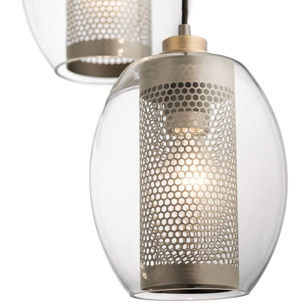 Product photograph of Kichler Asher 1 Light Mini Pendant Light In Antique Pewter from Olivia's.