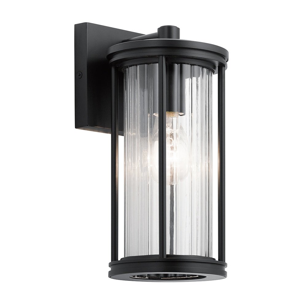 Product photograph of Kichler Barras 1 Light Wall Lantern In Black Small from Olivia's