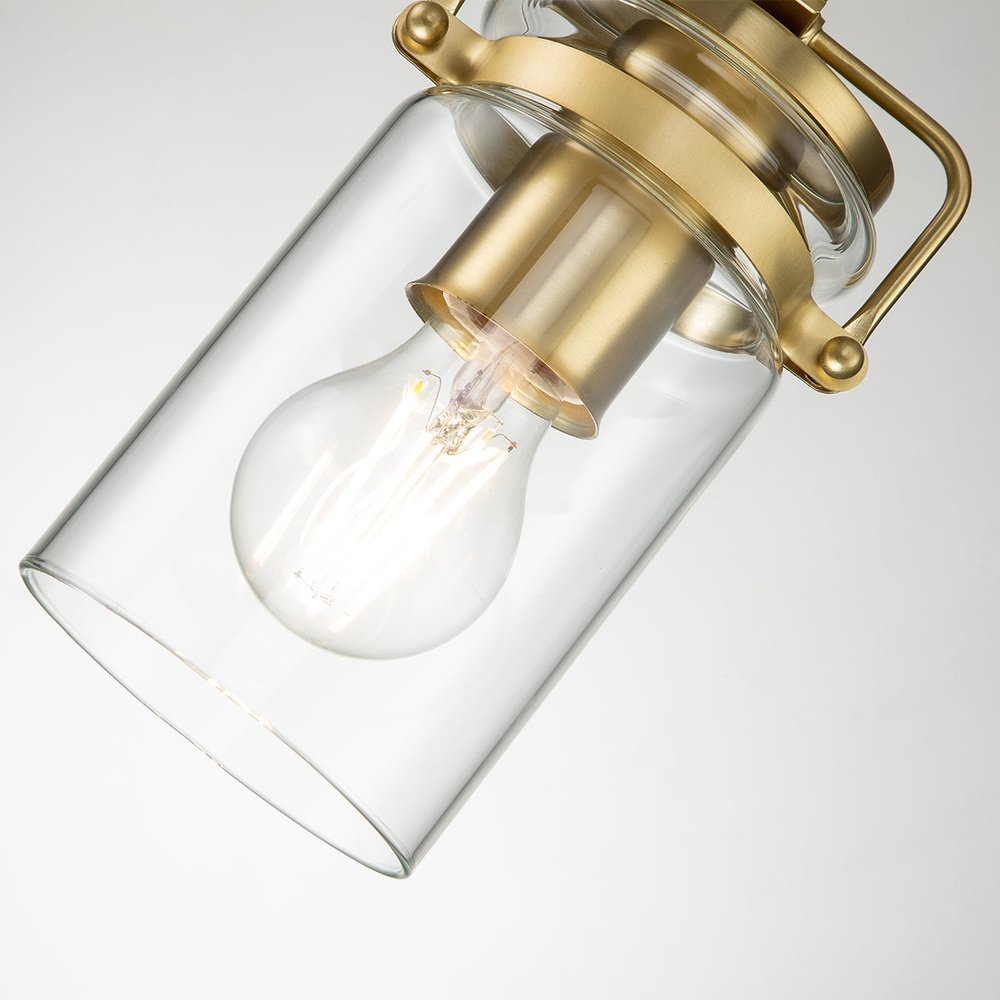 Product photograph of Kichler Brinley 1 Light Mini Pendant In Brass from Olivia's.