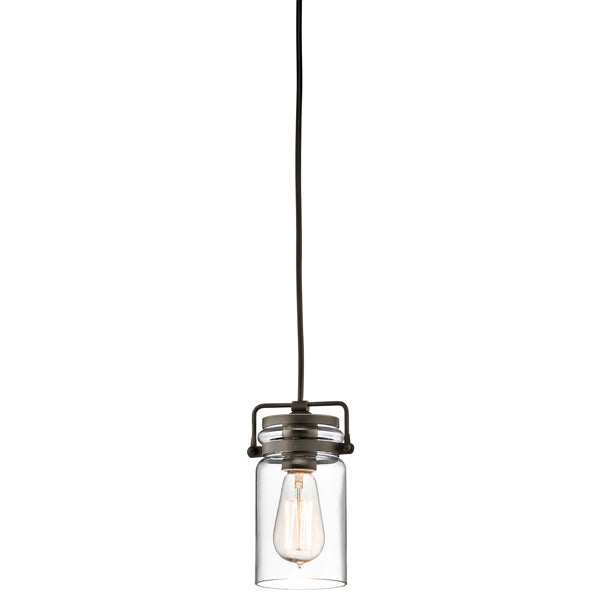 Product photograph of Elstead Brinley 1 Light Pendant Olde Bronze from Olivia's