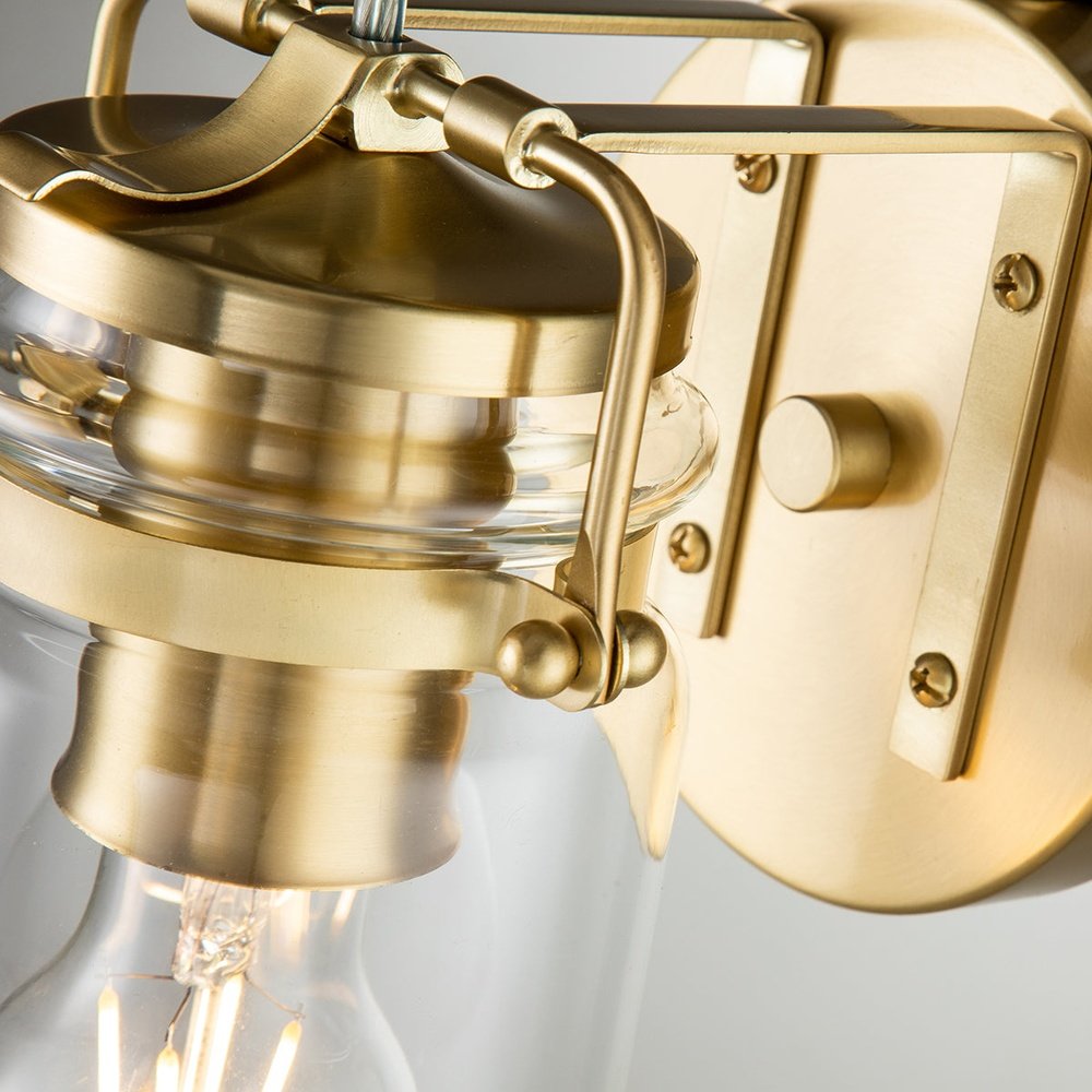 Product photograph of Kichler Brinley 1 Light Wall Light In Brass from Olivia's.