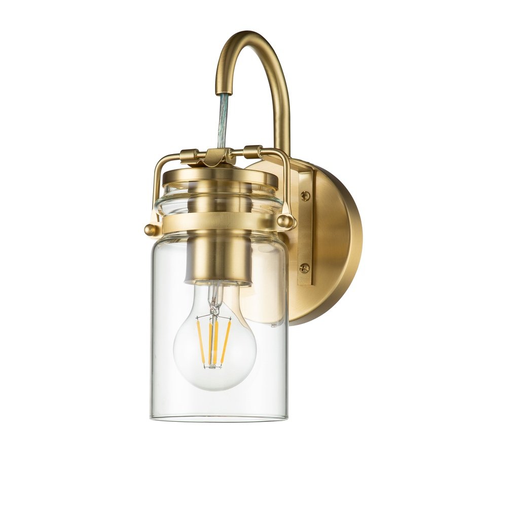 Product photograph of Kichler Brinley 1 Light Wall Light In Brass from Olivia's.