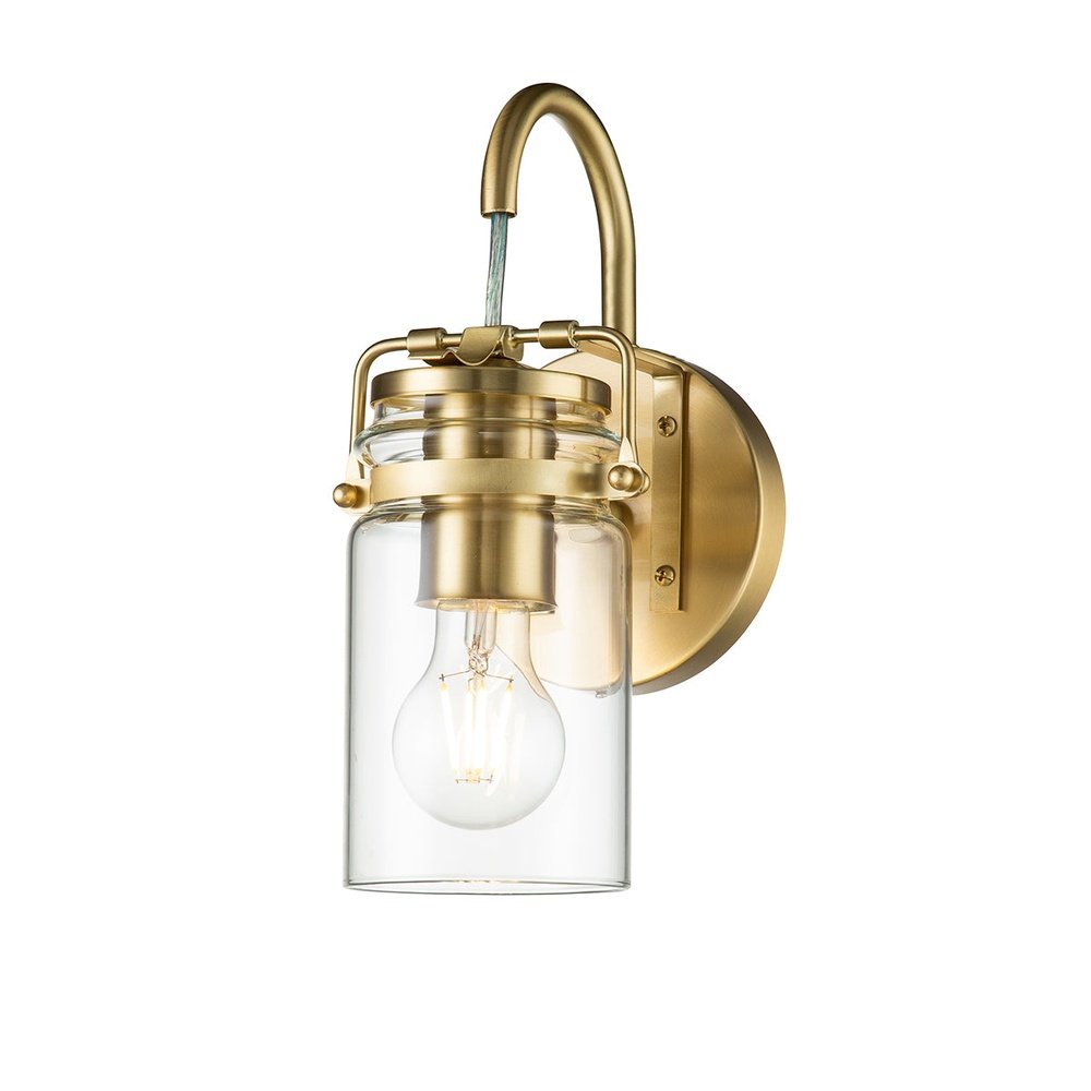 Product photograph of Kichler Brinley 1 Light Wall Light In Brass from Olivia's