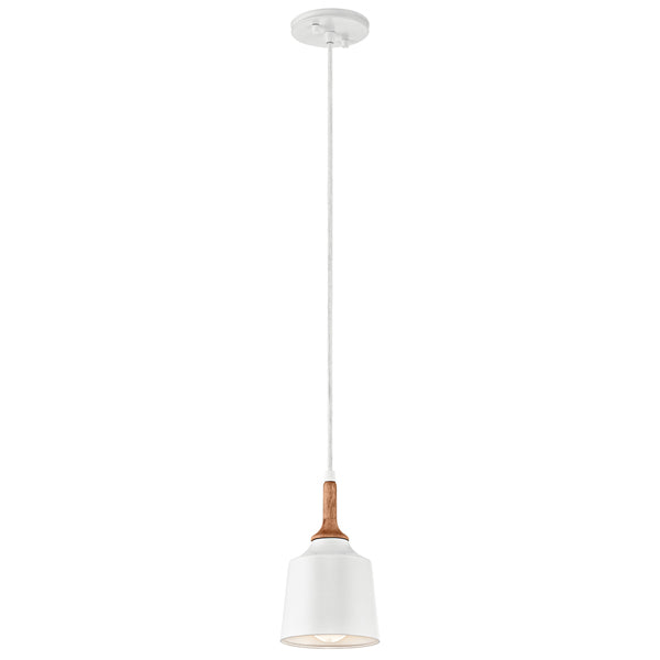 Product photograph of Elstead Danika 1 Light Pendant White Small from Olivia's