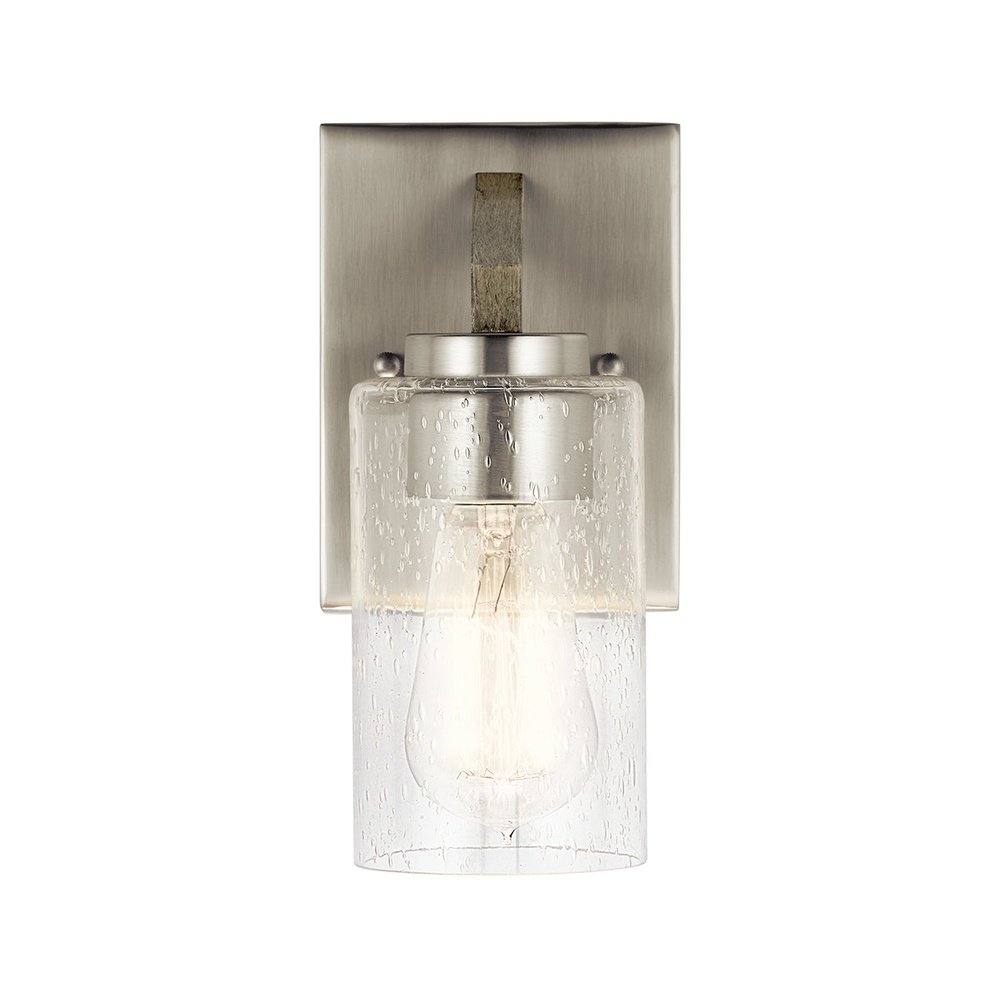 Product photograph of Kichler Deryn 1 Light Wall Light In Antique Grey from Olivia's