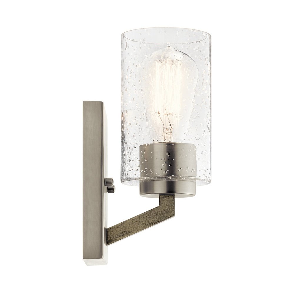 Product photograph of Kichler Deryn 1 Light Wall Light In Antique Grey from Olivia's.