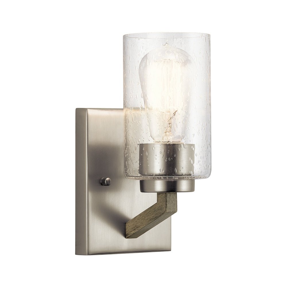 Product photograph of Kichler Deryn 1 Light Wall Light In Antique Grey from Olivia's.