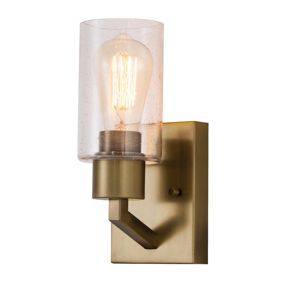 Product photograph of Kichler Deryn 1 Light Wall Light In Brass from Olivia's