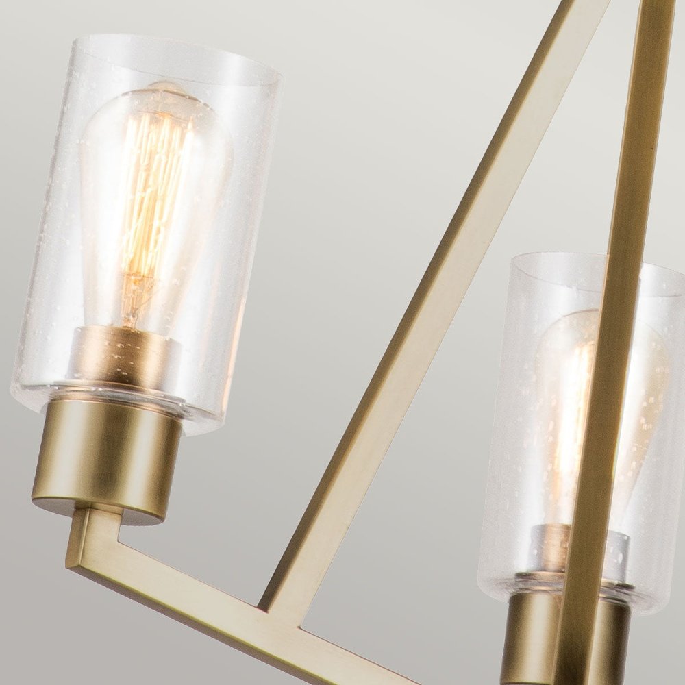 Product photograph of Kichler Deryn 3 Light Chandelier In Naturla Brass from Olivia's.