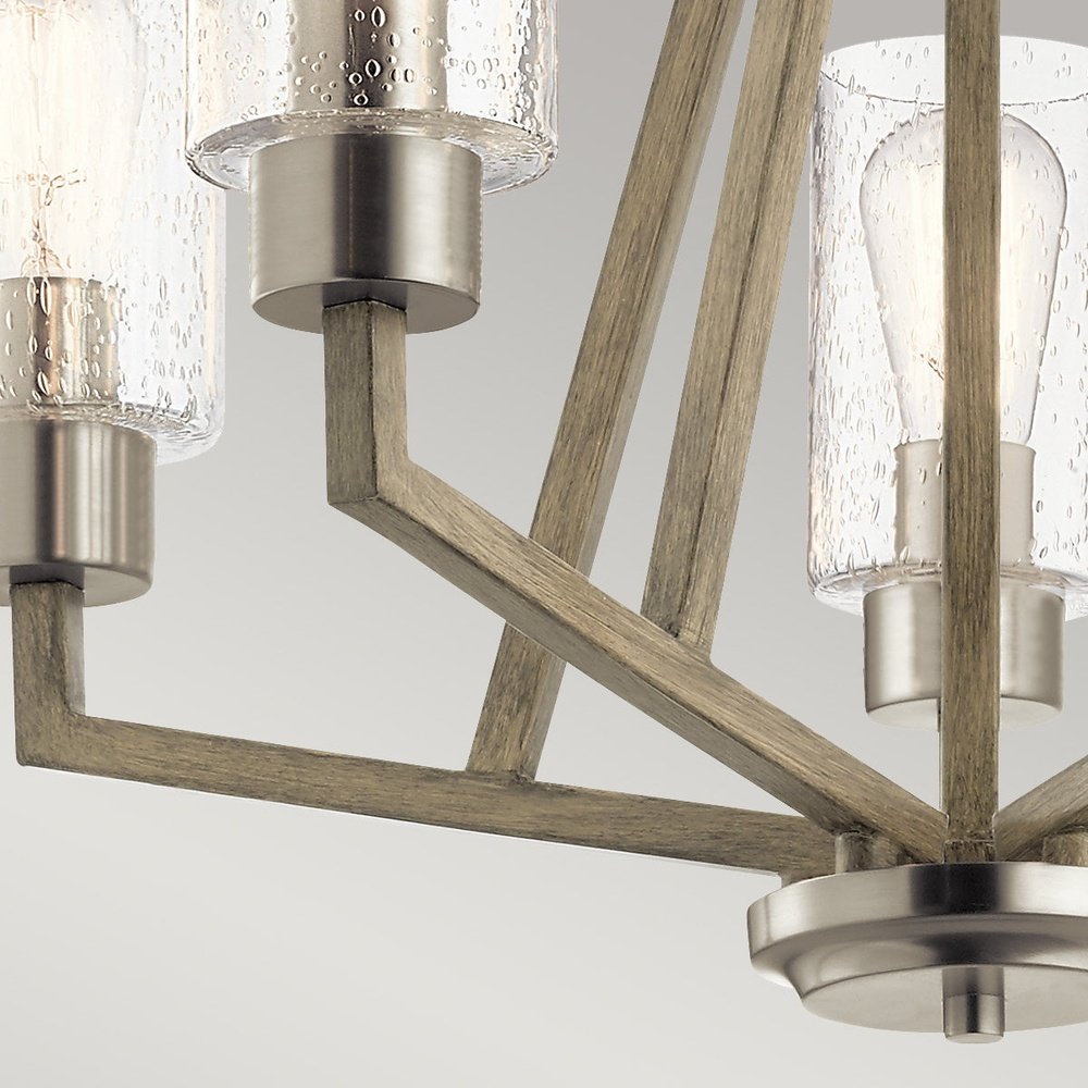 Product photograph of Kichler Deryn 5 Light Chandelier In Antique Grey from Olivia's.