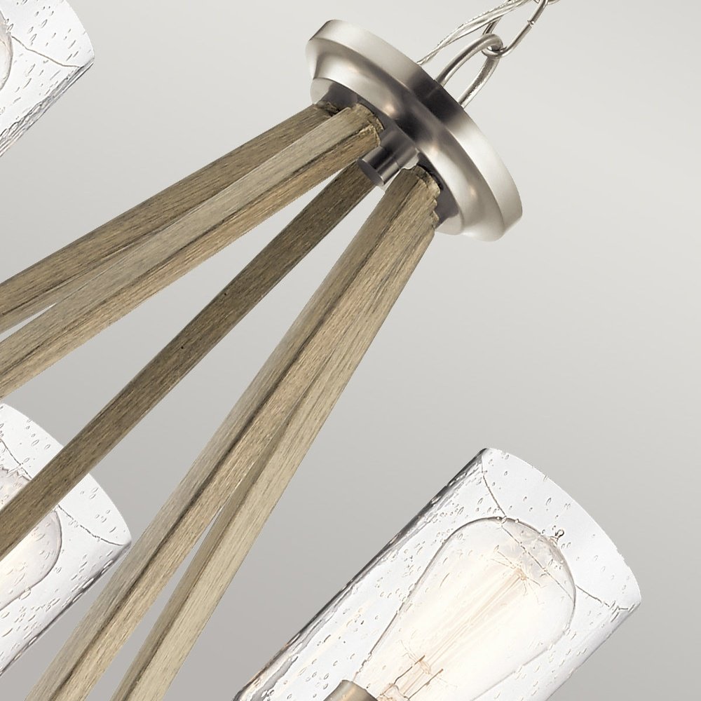 Product photograph of Kichler Deryn 5 Light Chandelier In Antique Grey from Olivia's.