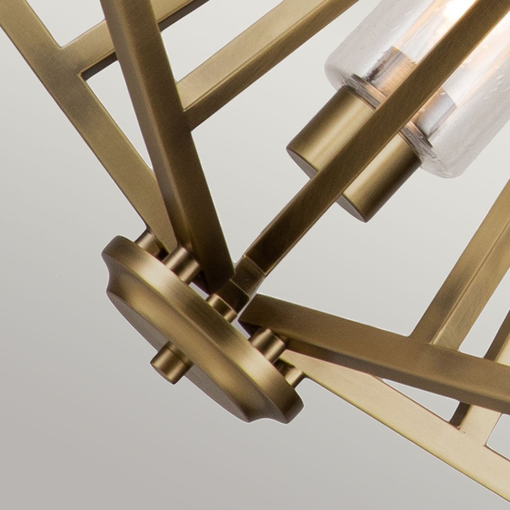 Product photograph of Kichler Deryn 5 Light Chandelier In Brass from Olivia's.