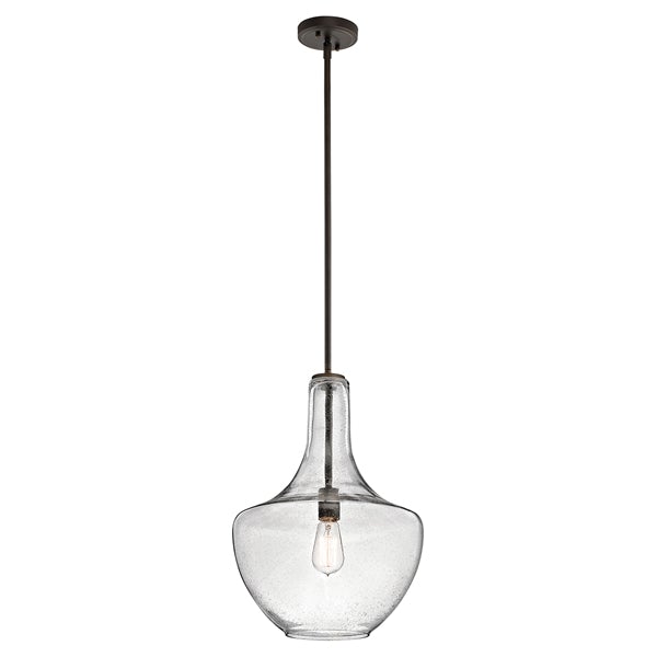 Elstead Everly 1 Light Pendant Olde Bronze Medium Outlet Medium