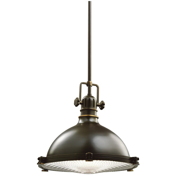 Product photograph of Elstead Hatteras Bay 1 Light Pendant Olde Bronze Large from Olivia's.
