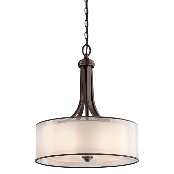 Product photograph of Elstead Lacey 4 Light Pendant Mission Bronze from Olivia's