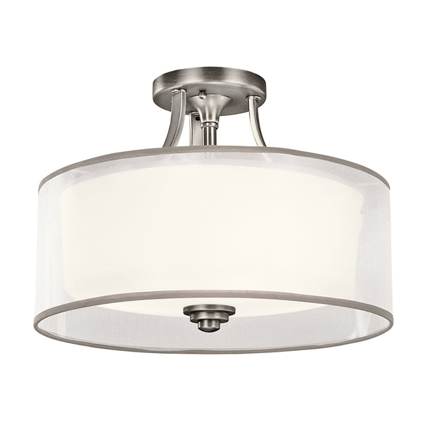 Elstead Lacey 3 Light Ceiling Light Antique Pewter