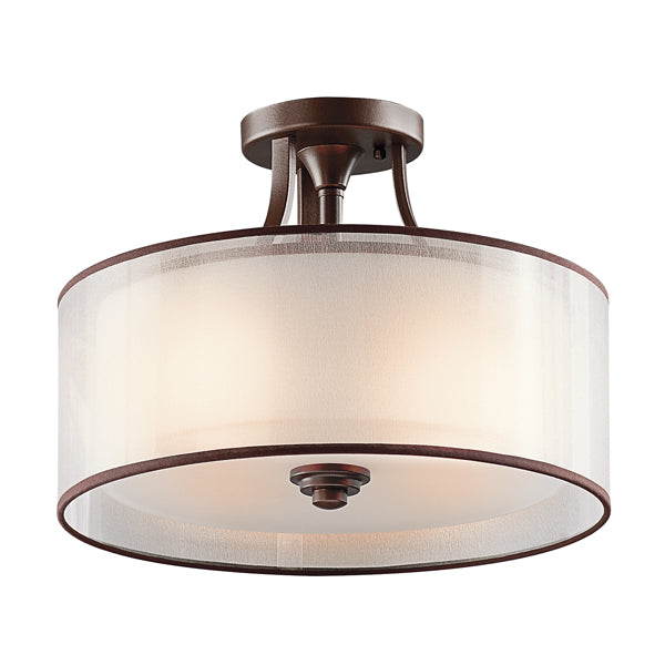 Product photograph of Elstead Lacey 3 Ceiling Light Light Mission Bronze from Olivia's