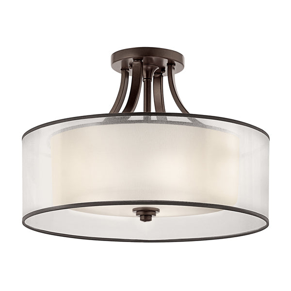 Elstead Lacey 4 Light Mission Bronze Ceiling Light